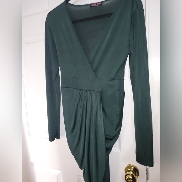Dark Green Minidress - Picture 1 of 2
